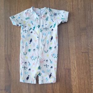 Hanna Andersson Colorful Baby One Piece Rashguard with Tropical Print